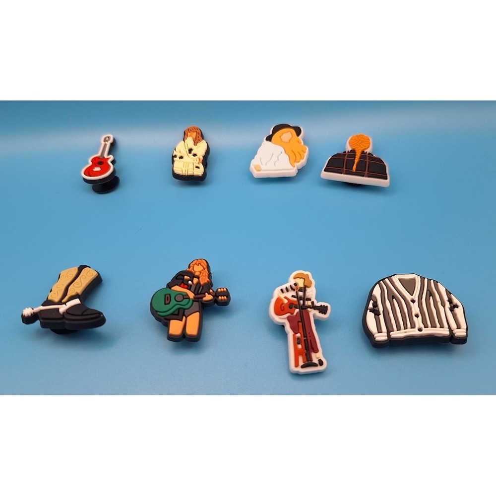 Set Of 8 Taylor Swift Inspired Shoe Charms Compatible With Crocs